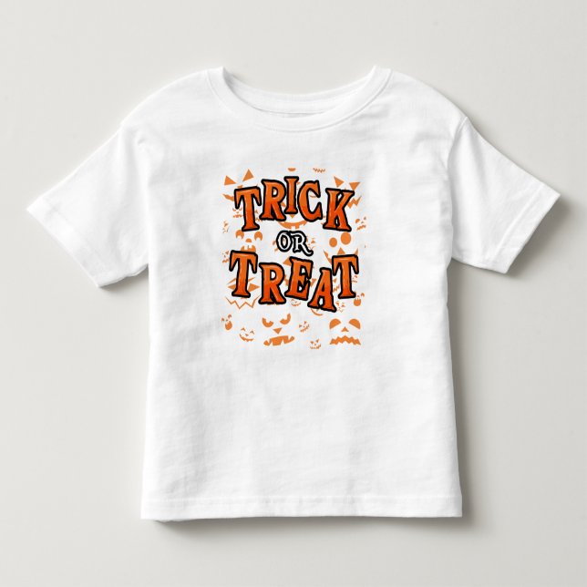 Trick Ou Treat Halloween Toddler Vêtements Tshirts (Devant)