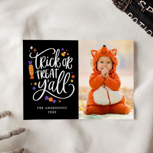 Trick ou Treat Y'all Carte photo Halloween