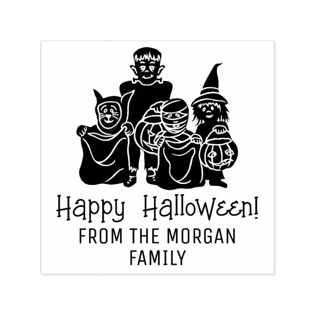 Trick r Treaters Silhouette Happy Halloween Wünsch Permastempel (Design)