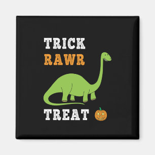Trick Rawr Leckerei Niedlich Halloween Brontosauru Magnet
