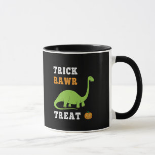 Trick Rawr Leckerei Niedlich Halloween Brontosauru Tasse