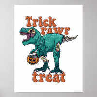 Trick Rawr Leckerei Zombie T Rex Halloween Dinosau