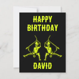 Trick Scooter Rider Birthday Karte