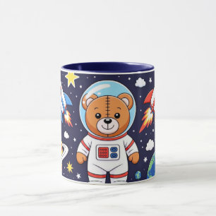 Trickbear-Astronaut-Raumillustration Tasse