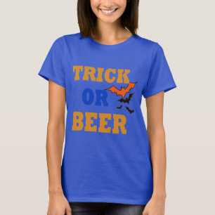 Trickbier oder lustige Bierhalloween T-Shirt