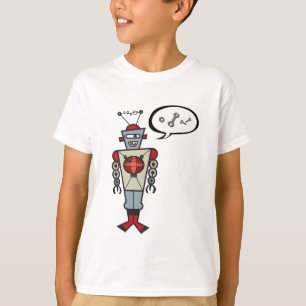 Trickfilm-Retro-Roboter Süß Jungen-Geburtstagsfeie T-Shirt