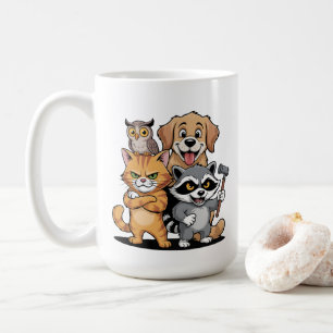 Trickfilm-Tierfreundes-Team-Illustration Kaffeetasse