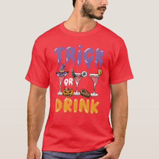 Trickor Drink Cocktail Retro T-Shirt