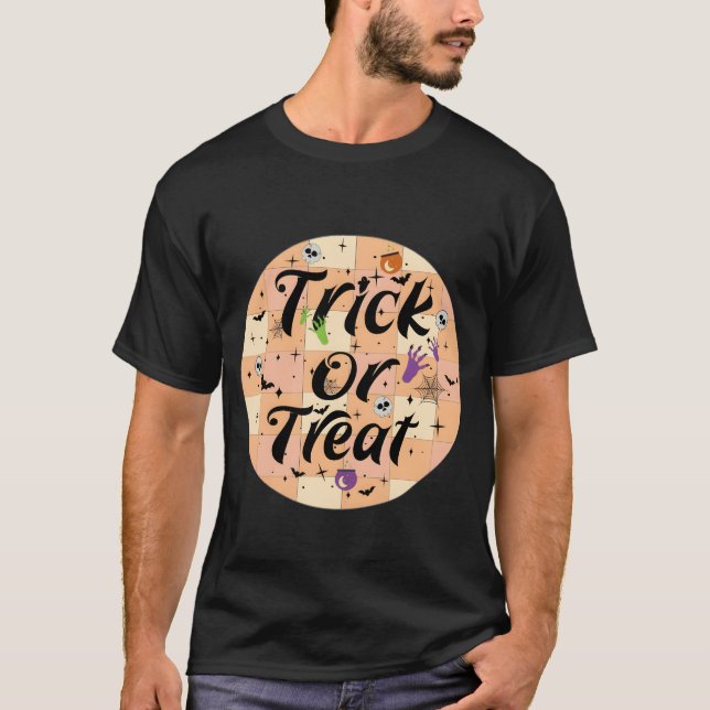 TrickOrTreat Halloween Familie T-Shirt (Vorderseite)