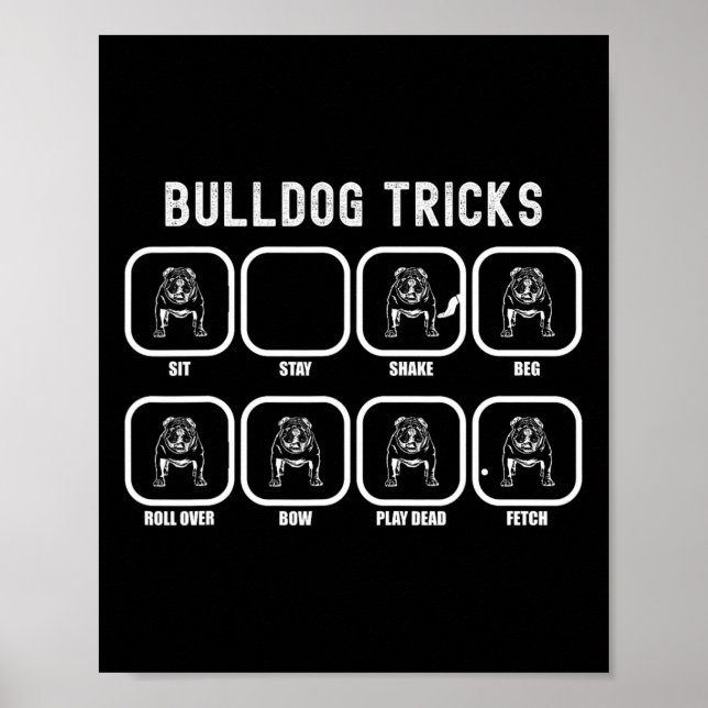 Tricks - Fun Bulldog Training Versage Poster (Vorne)
