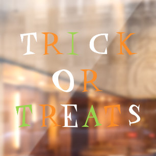 Tricks für Leckereien lustige niedliche Halloween- Fensteraufkleber