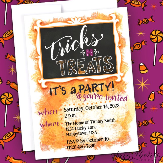 Tricks-n-Traitements personnalisables Invitation d (Créateur téléchargé)