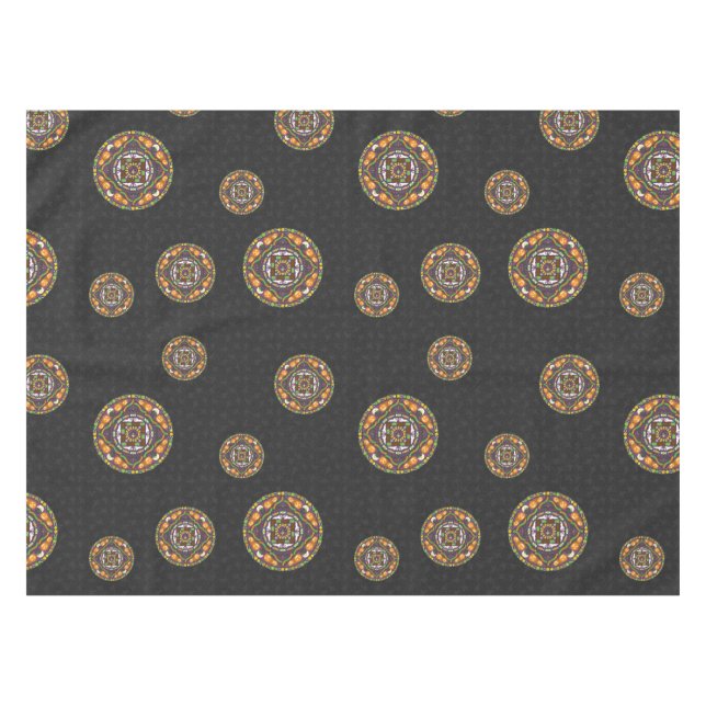Tricks und Leckereien Mandala Tischdecke (Vorderseite (Horizontal))