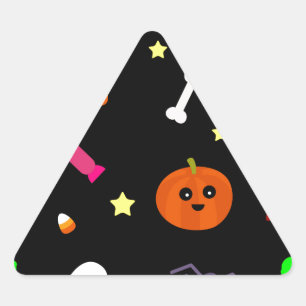 tricksen oder behandeln dreieckiger aufkleber