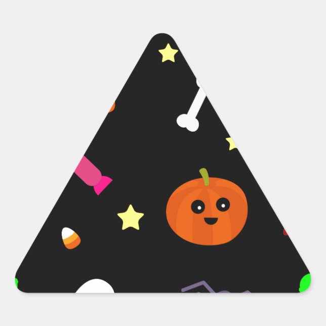 tricksen oder behandeln dreieckiger aufkleber (Vorderseite)