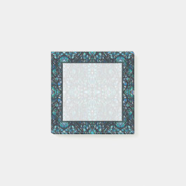 Trickster Blau Grün Schwarz Abstrakte Indien-Tinte Post-it Klebezettel