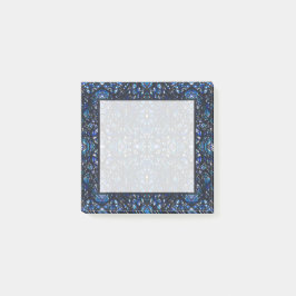 Trickster Blau Schwarze Abstrakte Indien-Tusche-Ku Post-it Klebezettel