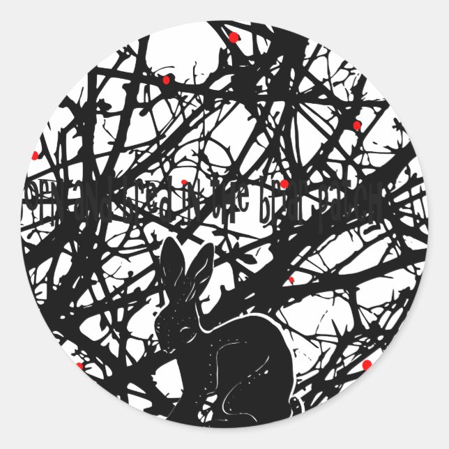 Trickster-Kaninchen in Briar Runder Aufkleber (Vorderseite)
