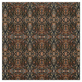 Trickster Orange Abstrakt India-Tinte-Kunst Stoff