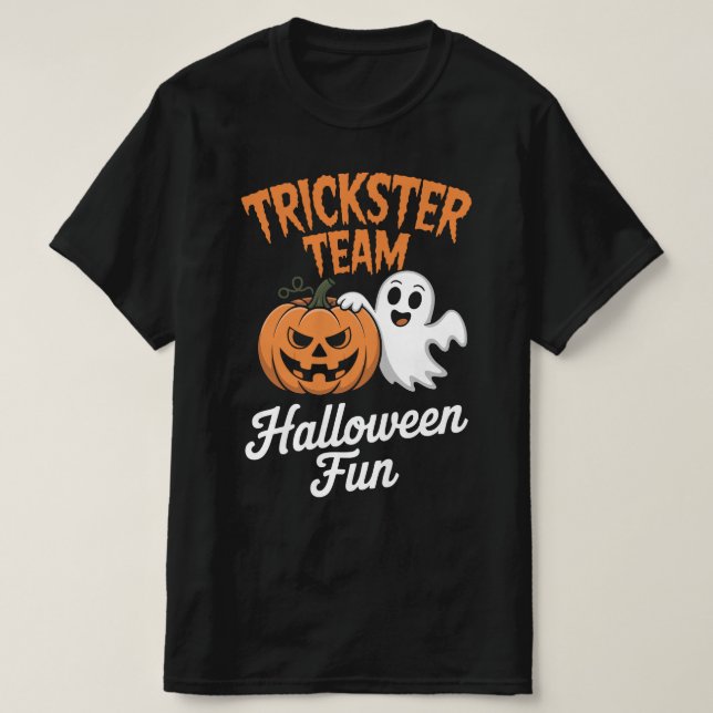 Trickster Pumpkin Halloween Tee (Design vorne)