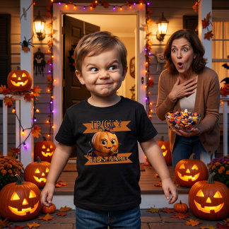 Tricky Kürbis mit individuellem Namen Kinder Hallo Kleinkind T-shirt