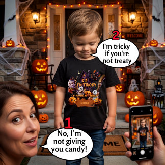 Tricky oder Treaty Süße Kleinkind Halloween T-Shir T-shirt
