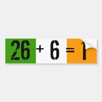 Tricolor, 26 + 6 = 1 autoaufkleber