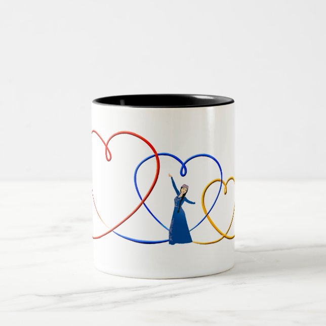 Tricolor Armenian Hearts Tasse (Mittel)