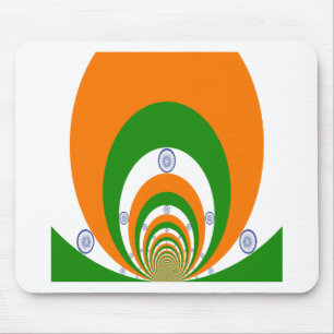 Tricolor aus einem sehr tiefen Safran, weiß GRÜN Mousepad