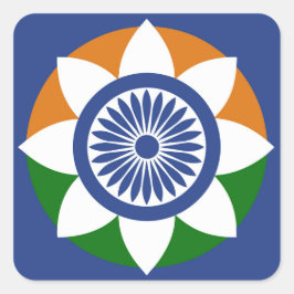 Tricolor Chakra Quadratischer Aufkleber