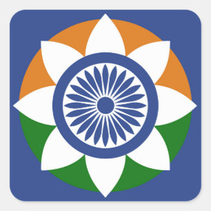 Tricolor Chakra Quadratischer Aufkleber