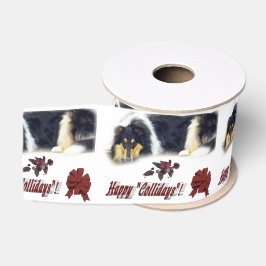Tricolor Collie Christmas Ripsband