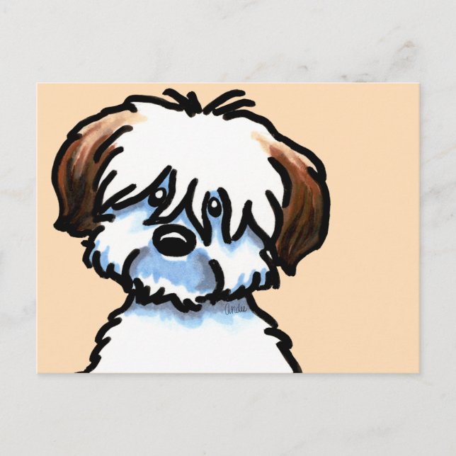 Tricolor Coton de Tulear Face Postkarte (Vorderseite)