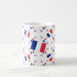 Tricolor France Flag in Multiple Layers Askew Kaffeetasse