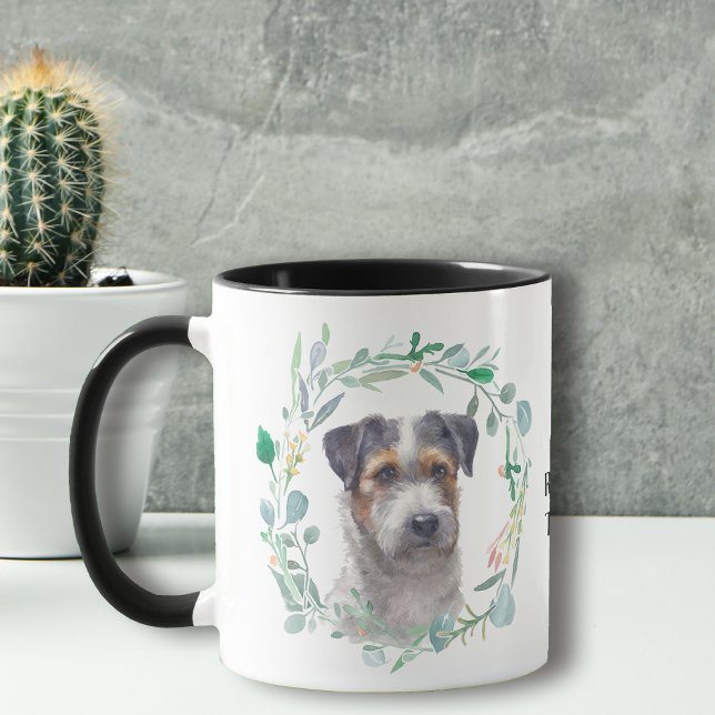 Tricolor Jack Russell Terrier Wreath Kaffeemaschin Tasse (Von Creator hochgeladen)
