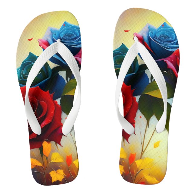 Tricolor-Rose, Flip Flops (Fußbett)