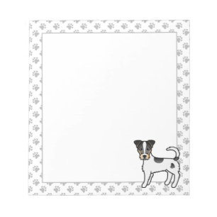 Tricolor Rough Coat Parson Russell Terrier Dog Notizblock