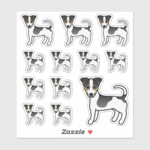 Tricolor Smooth Coat Jack Russell Terrier Dogs Aufkleber