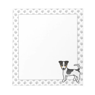 Tricolor Smooth Coat Jack Russell Terrier Hund Notizblock