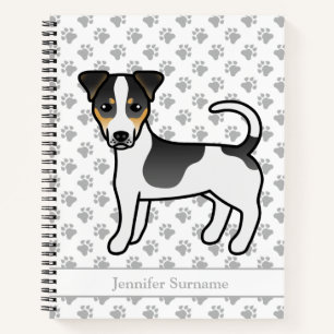 Tricolor Smooth Coat Jack Russell Terrier & Name Notizbuch