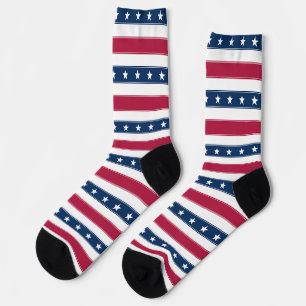 Tricolor Stars and Stripes Socken