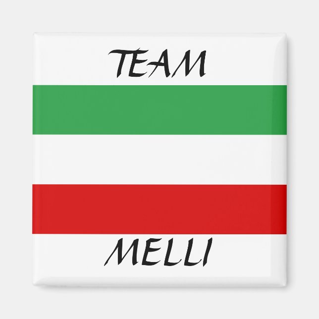 Tricolor "TEAM MELLI" Magnet (Vorne)