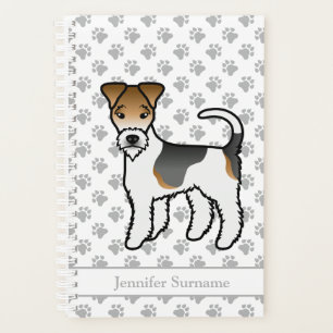 Tricolor Wire Fox Terrier Chien Mignon & Nom