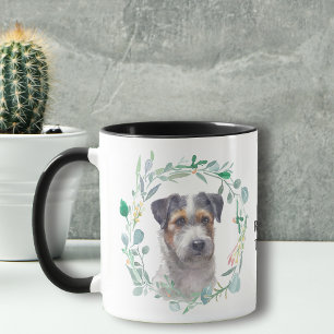 Tricolore Jack Russell Terrier Wreath Coffee Mug