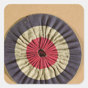 Tricolore rosette quadratischer aufkleber