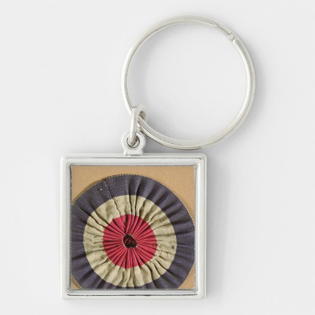 Tricolore Rosette Schlüsselanhänger (Vorne)