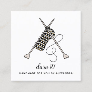 Tricot Crochet Aiguille Carte de visite artisanal