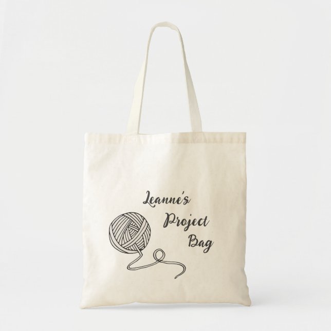 Tricot de nom personnalisé / Sac de projet Crochet (Devant)