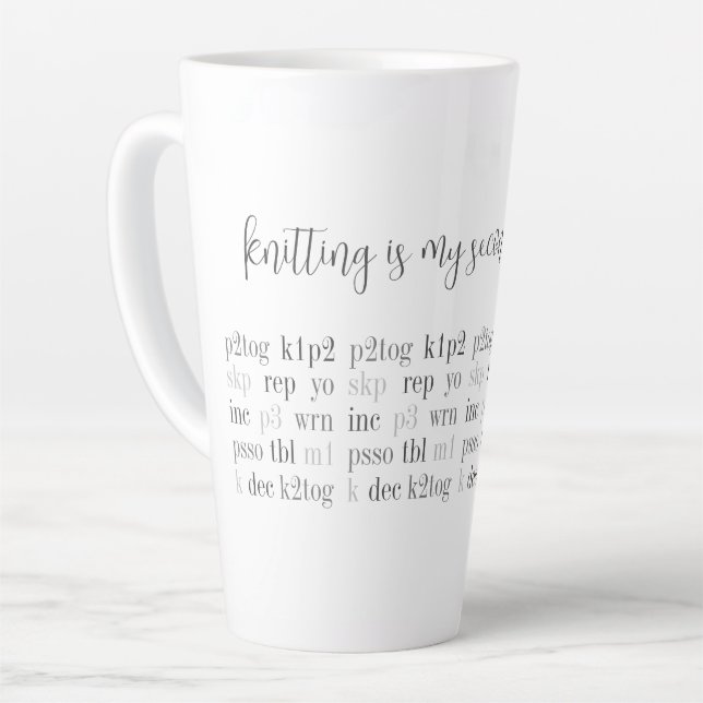 TRICOT EST MA SECONDE LANGUE Tall Latte Mug (Angle gauche)