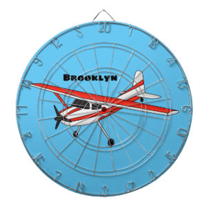Tricycle gear aircraft cartoon dartscheibe